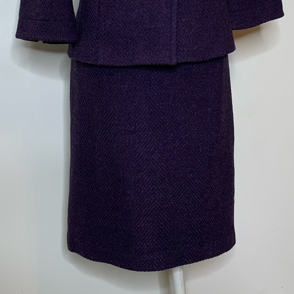 PENDLETON Herringbone Wool Jkt/Skirt Suit Sz 8 - Picture 13 of 16